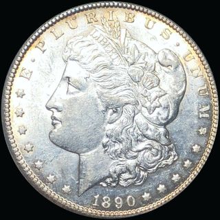 1890 - Cc Morgan Silver Dollar Closely Uncirculated High End Philadelphia Coin Nr