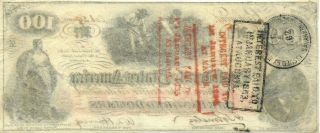1862 $100 CONFEDERATE CIVIL WAR NOTE SLAVES HOEING COTTON CRISP UNCIRCULATED 3