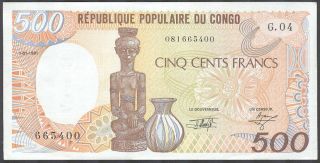 Congo (democratic Republic) - 500 Francs 1991 Banknote Note P 8d P8d (au - Unc)