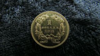 1874 Indian Head $1 One Dollar US Gold Coin - Ungraded - D9 2