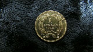 1874 Indian Head $1 One Dollar US Gold Coin - Ungraded - D9 6
