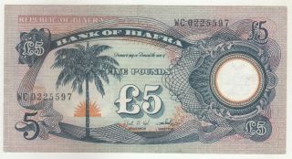 Biafra 5 Pounds 1968 - 69 Issue Banknote P6a In Unc