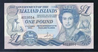Falkland Islands,  1984,  Qe11,  £1 Pound,  P - 13,  Crisp Unc