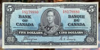 Best A/s 8178880 Bank Of Canada King George 1937 5 Dollar Banknote Coyne Towers