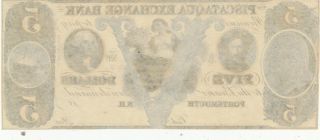 1800s $5 Piscataqua Exchange Bank note.  State of Hampshire.  UNC 2