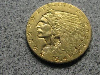 1914 - P $2 1/2 Indian Gold Piece