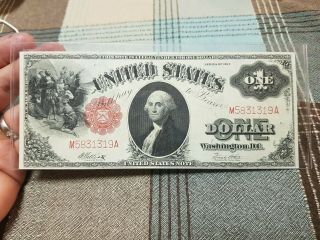1917 Us $1 Dollar Legal Tender Washington Note Speelman & White Au