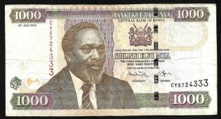 1000 Shillings From Kenya 2010 M2