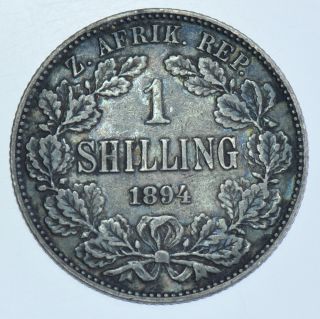 Zar South Africa,  Kruger Shilling,  1894 Silver Coin Aef