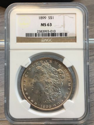 Low Mintage Key Date: 1899 - P Morgan Silver Dollar Ms63 Ngc
