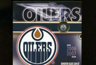 2006 2007 Canada Edmonton Oilers Coin Set With Coloured 25 Cents Bl53