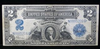 1899 Large Two Dollar Sivler Certificate Note