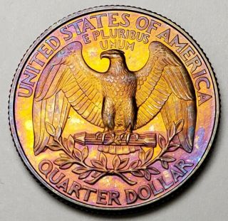 1998 - S Washington Proof Quarter Both Sides With Vibrant Toning Must Have