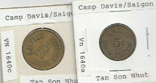US military token set for Vietnam war=Davis Station - EM Club - - VN1640a - c - 5B 2