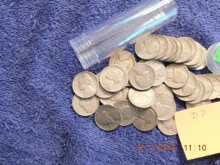 1938 Jefferson Nickle Roll 40 coins - xf - au (DD) 3