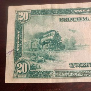 1914 20 dollar federal reserve note York 3