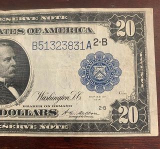 1914 20 dollar federal reserve note York 5