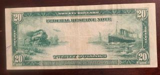1914 20 dollar federal reserve note York 7