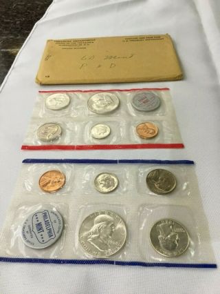 1960 Official U.  S.  Set.  Complete And.  10 Coins Both " P " & " D "
