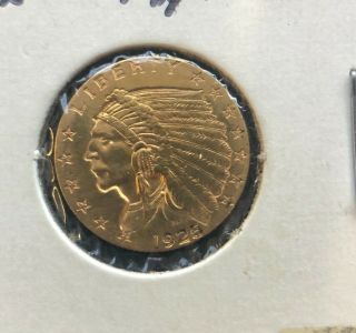 Us 1925 - D $2.  5 Gold Quarter Eagle Indian Head,  Better Date,  Low Mintage