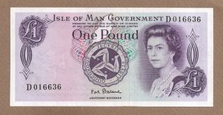 Isle Of Man: 1 Pound Banknote,  (unc),  P - 29a,  1972,