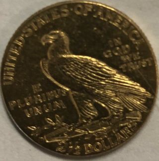 1914 D Gold Indian Head 2 1/2 Dollar $2.  5 Quarter Eagle Coin 4
