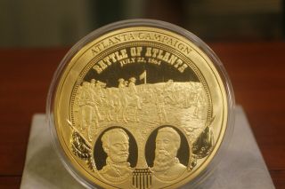 Battle Of Atlanta Campaign 1864 American Civil War Sesquicentennial Medal 3 " W