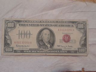1966 $100 Red Seal Hundred Dollar