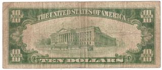 1929 Central National Bank of Chardon Currency $10 Ten Dollar Bill F - 1801 - 1 R28 2