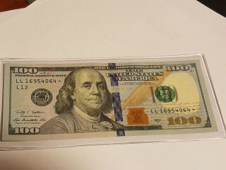Circulated 2009a Hundred Dollar Bill Star Note.  Real Us $100 Fed.  Reserve