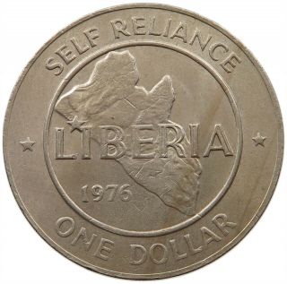 LIBERIA DOLLAR 1976 s18 073 2