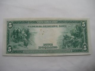 1914 $5 LARGE SIZE NOTE Federal Reserve Bank Philadelphia White Mellon 4