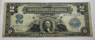 1899 $2 Two Dollars Silver Certificate Fr 258 Speelman - White Horse Blanket