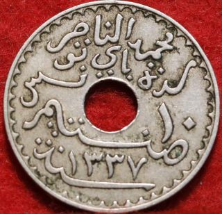 1919 France - Tunisia 10 Centimes Foreign Coin