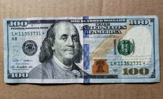 2009a $100 Star ✯ Note $100 Dollar Bill All Prime Numbers Lh11353731 Fancy