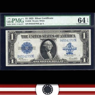 1923 $1 Silver Certificate Pmg 64 Epq Fr 238 Horseblanket B45542793e