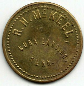 Cube A Landing Tn Token - R.  H.  Mckeel - 50¢ In Trade - Humphreys Co Tennessee