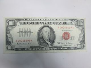 1966 Us $100 United States Red Note