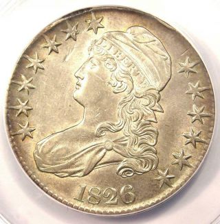1826 Capped Bust Half Dollar 50c O - 107 - Anacs Au55 Details - Rare Coin