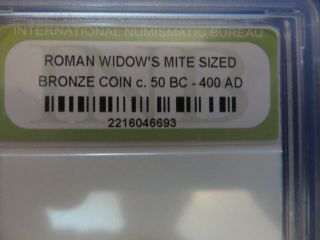 Bronze Ancient Widows Mite Size Roman Coin 2,  000 Years Old 3