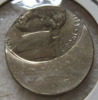 1988 P Jefferson Nickel,  50 Off Center,  Us Error Nickel Coin