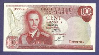 [an] Luxembourg 100 Francs 1970 P56 Unc