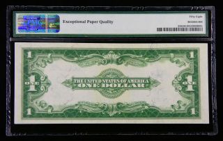 1923 $1 Fr 238 Silver Certificate Woods/White PMG 58 EPQ Choice About UNC 625A 2