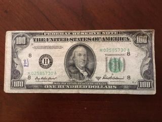 1950 B 100 Dollar Bill St Louis