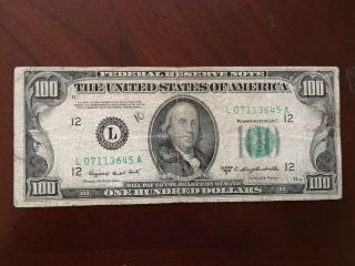 1950 C 100 Dollar Bill San Francisco