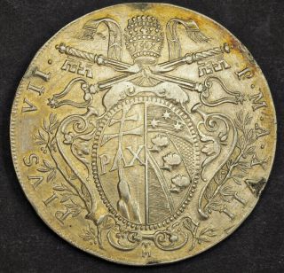 1816,  Vatican,  Pope Pius VII.  Silver Scudo Coin.  (VF) Bologna 2