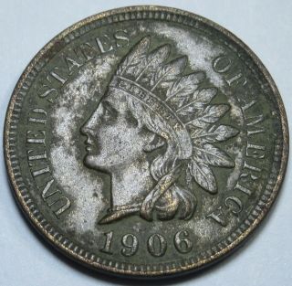 1906 Xf - Au Detail Us Indian Head Penny Cent Antique U.  S.  Currency Usa Money Coin
