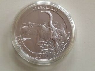 2014 Everglades 5 oz.  999 Silver America the (ATB) Coin - Box & 3