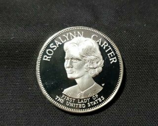 925 Sterling Silver Medal Of Rosalynn Carter The First Lady Of The United States