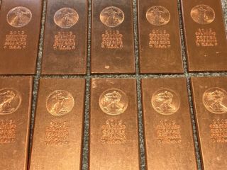 20 Pounds - 2013 Copper Bars - One Pound Bars As Seen - Walking Liberties